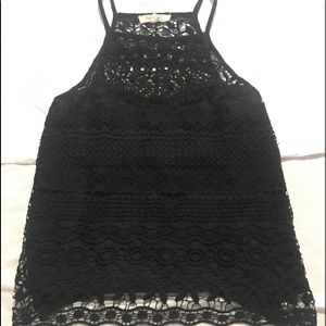 Black laced cami